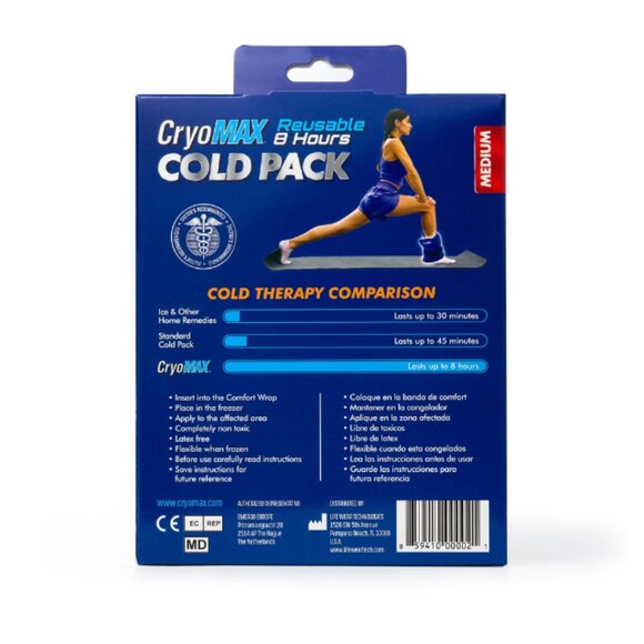 Cryo-MAX 8 Hour Reusable Cold Therapy Ice Pack - Medium - 6" x 12 - Picture 5 of 5